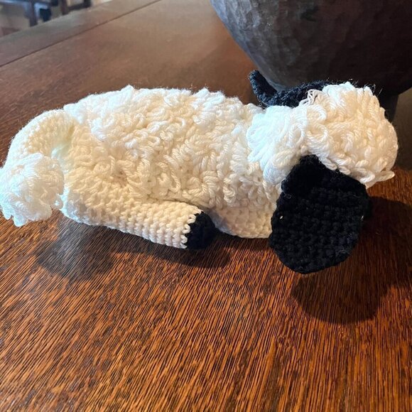NEW Hand Crocheted Hand Knitted, Stuffed Puppy Dog - White Poodle - Picture 5 of 10